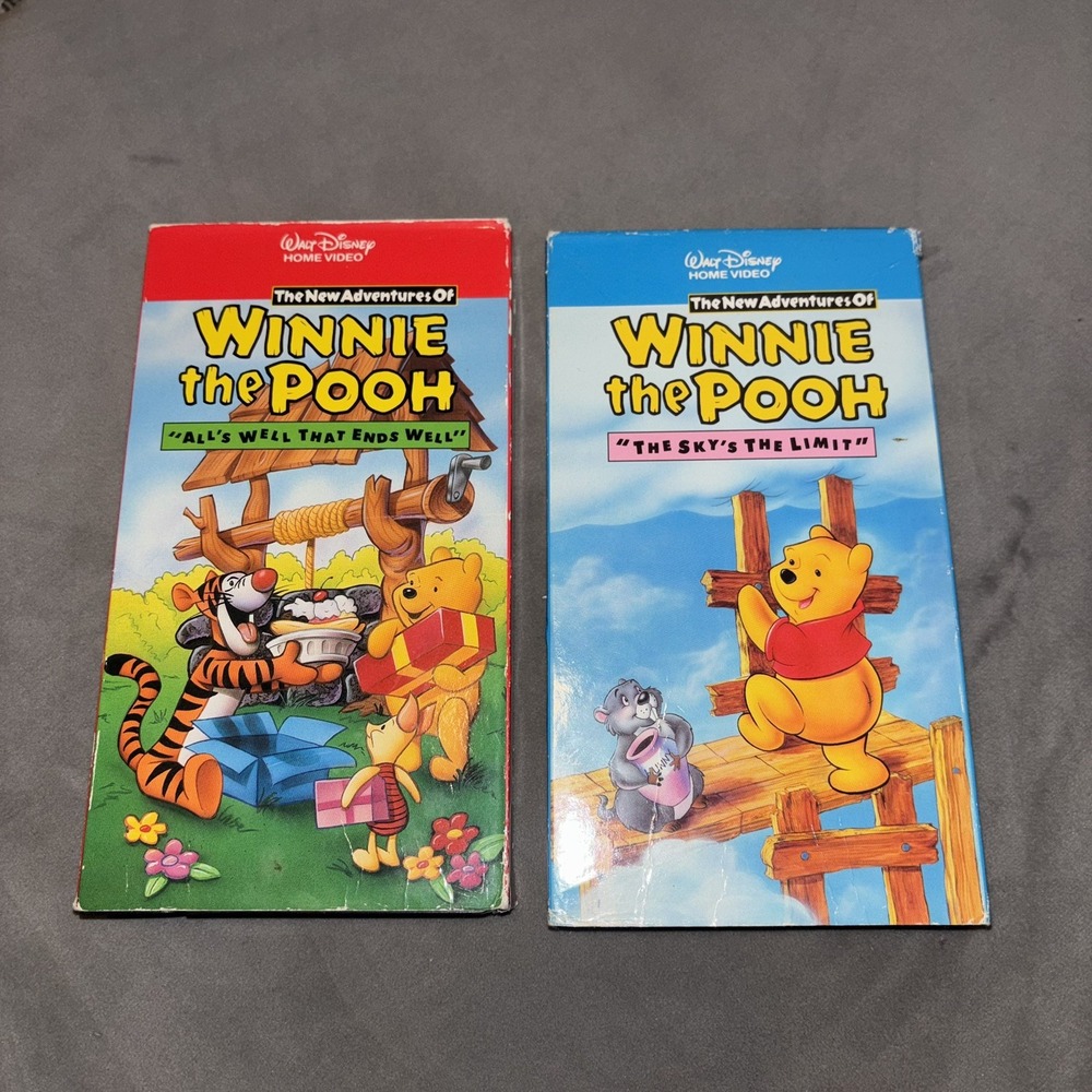 Walt Disney Home Video The New Adventures of Winnie the Pooh VHS 2 Pack Vintage